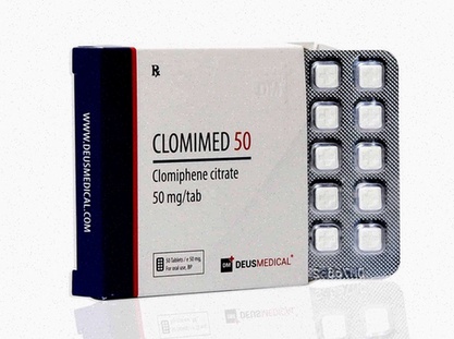 Achat Clomiphene - Illustration de comprimés et étiquette pharmaceutique