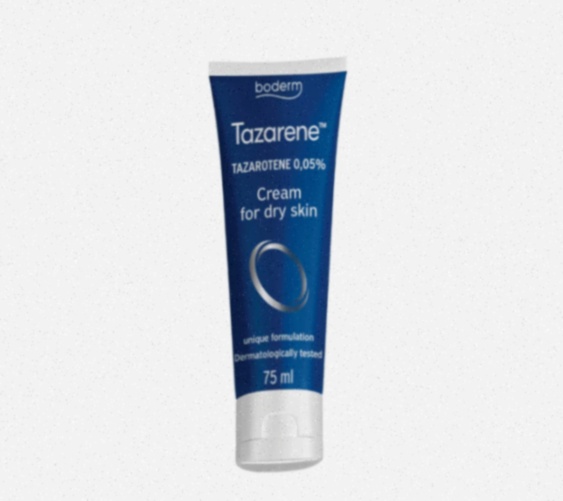 Tazarotene – traitement dermatologique et tube de crème