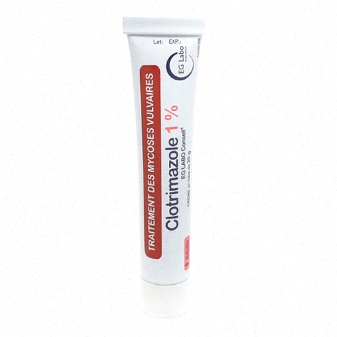 Boîte de clotrimazole et tube de crème