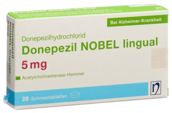 Commander Donepezil - Illustration de comprimés et boîte