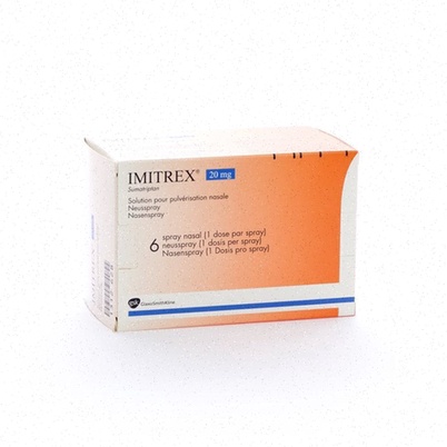 Boîte d'Imitrex et pilulier - Illustration sumatriptan